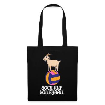 Bock Auf Volleyball Wortwitz - Stoffbeutel - Schwarz - Vorne