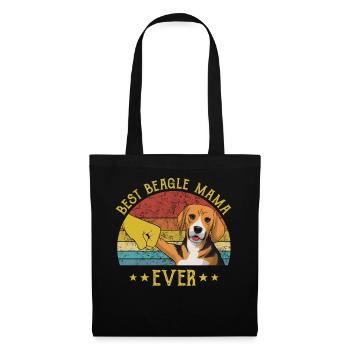 Best Beagle Mama Ever Dog Mom Retro Vintage Gift - Tote Bag - black - Front