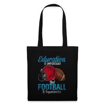 American football - Stoffbeutel - Schwarz - Vorne