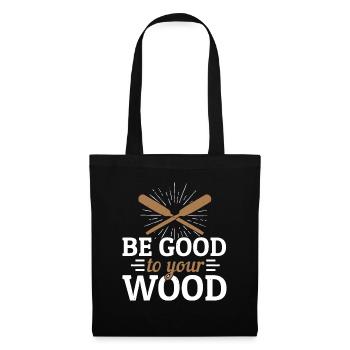 Wood - Tote Bag - black - Front