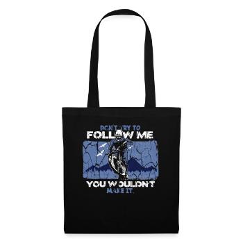 Mountain biker saying mountains - Tote Bag - black - Front