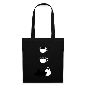 Guten Morgen Katze Geschenkidee Katzen - Stoffbeutel - Schwarz - Vorne