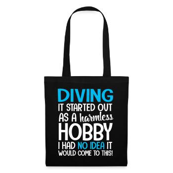 Plongée sous-marine Plongée Snorkeling Diver Divers - Sac en tissu - noir - Devant