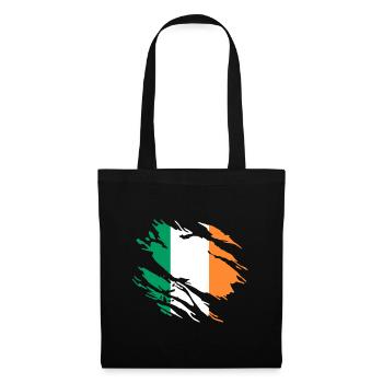 Irland Flagge - Stoffbeutel - Schwarz - Vorne