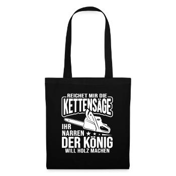 Förster Holzfäller Holzhacker Holzhauer - Stoffbeutel - Schwarz - Vorne