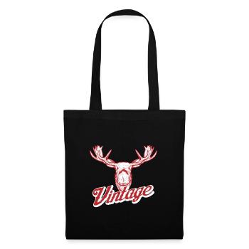 Moose vintage gift - Tote Bag - black - Front