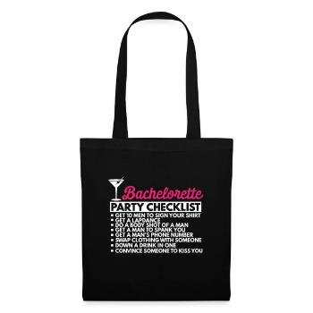 Hen party checklist for stag party - Tote Bag - black - Front
