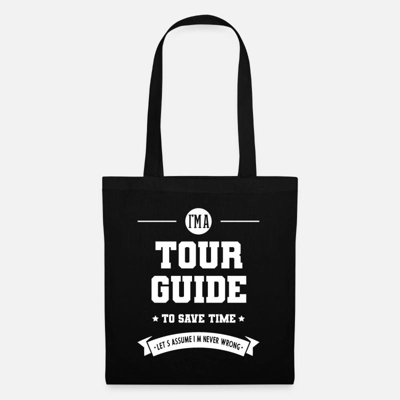 Ich bin Reiseleiter - Tour Guide Job Geschenk Lustig - Stoffbeutel - Schwarz