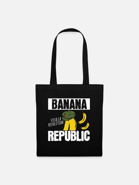 banane - Sac en tissu - noir
