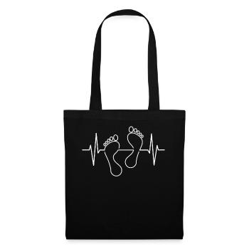Soins des pieds pédicure podiatre nail salon cadeau - Sac en tissu - noir - Devant