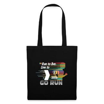 running jogging running runners endurance fitness - Tote Bag - black - Front