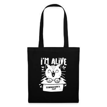 Le chat de Schrödinger - Sac en tissu - noir - Devant