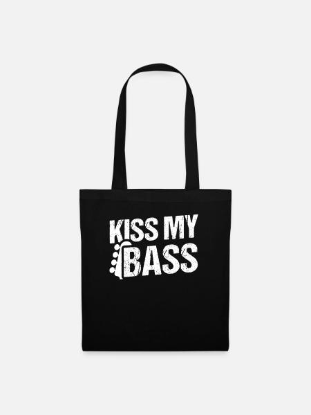 Kick My Bass Bassist Bassgitarre Gitarre Musiker - Stoffbeutel - Schwarz
