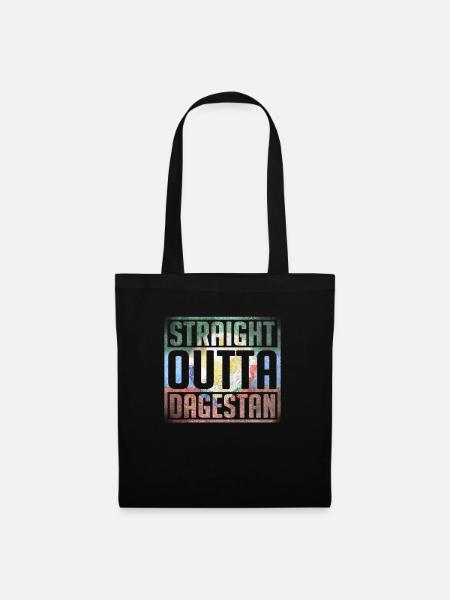 Straight Outta Dagestan, Dagestan Flag, Dagestan - Stoffbeutel - Schwarz