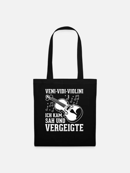 Veni Vidi Violini Geige Geigenspieler Streicher - Stoffbeutel - Schwarz