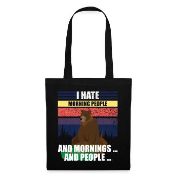je déteste les gens - Sac en tissu - noir - Devant