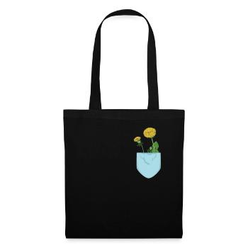 Löwenzahn in Tasche Geschenk für Pusteblume Fans - Stoffbeutel - Schwarz - Vorne