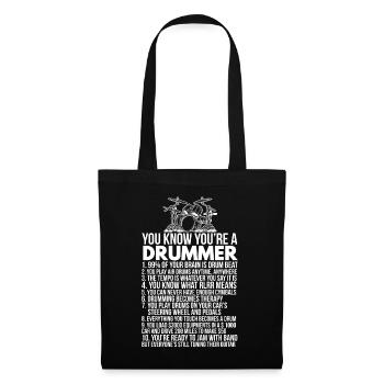 Batteur - Sac en tissu - noir - Devant