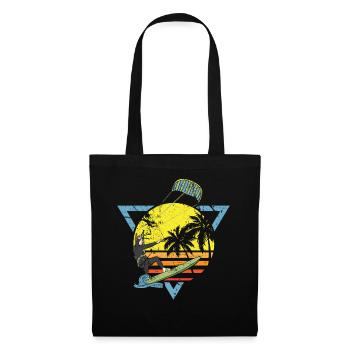 Kiteboarder Surf Kite und Kitesurfing Geschenk - Stoffbeutel - Schwarz - Vorne