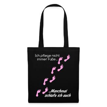 Fußpflege Pediküre Podologe Nagelstudio Geschenk - Stoffbeutel - Schwarz - Vorne