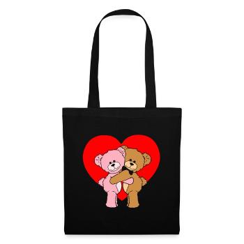 Hearts Bear Gift for Bears in Love Heart - Tote Bag - black - Front