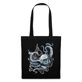 Octopus Realistic Blue Ocean Octopus Squid - Tote Bag - black - Front