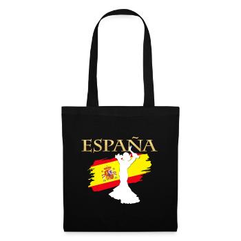 Espagne - Sac en tissu - noir - Devant