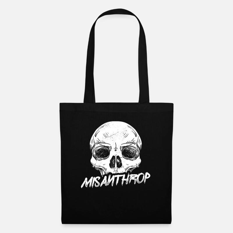 Misanthrop Misanthropie Menschenhasser Hasse - Stoffbeutel - Schwarz