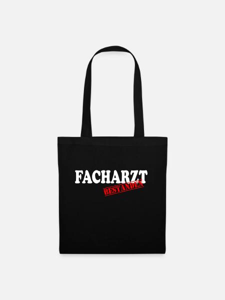 Facharzt Bestanden Arzt Geschenk - Stoffbeutel - Schwarz
