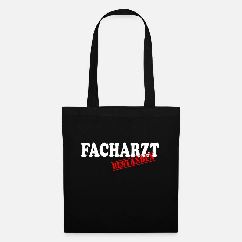 Facharzt Bestanden Arzt Geschenk - Stoffbeutel - Schwarz
