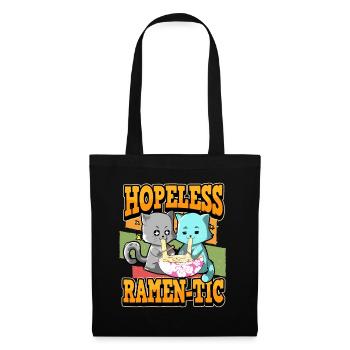 Lustig Anime Ramen Romantik Otaku Spruch Geschenk - Stoffbeutel - Schwarz - Vorne