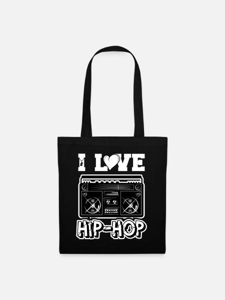 I love Hip Hop - Stoffbeutel - Schwarz