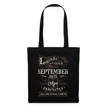 Legends are Born In September 1975 Geburtstag - Stoffbeutel - Schwarz - Vorne