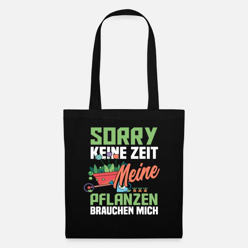 Gärtner Zeit Gärtnerei Flora - Stoffbeutel - Schwarz