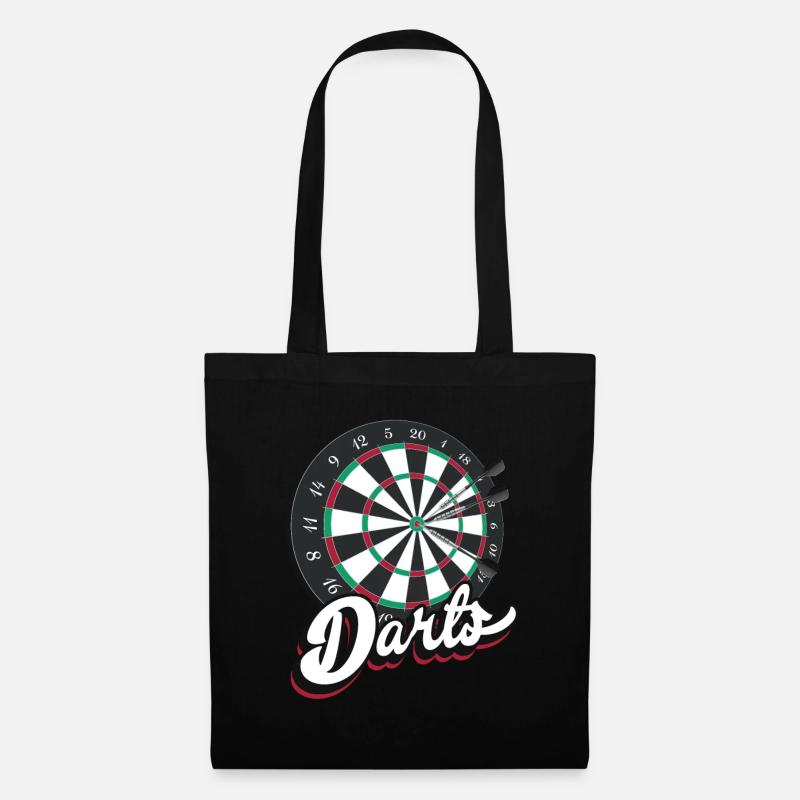 Darts vintage Dart Geschenke - Stoffbeutel - Schwarz