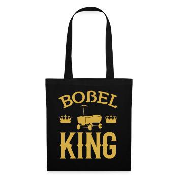 Boßel King König Boßeln Männer Jungen Geschenk - Stoffbeutel - Schwarz - Vorne