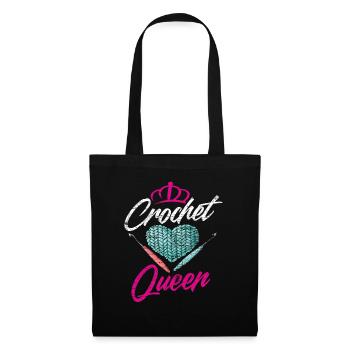 Crochet queen - Tote Bag - black - Front