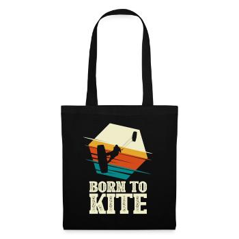 Born to kite - kitesurfer kitesurfing - Tote Bag - black - Front