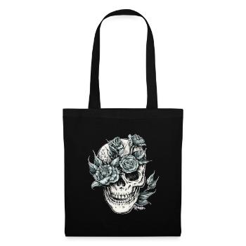 Totenkopf - Stoffbeutel - Schwarz - Vorne