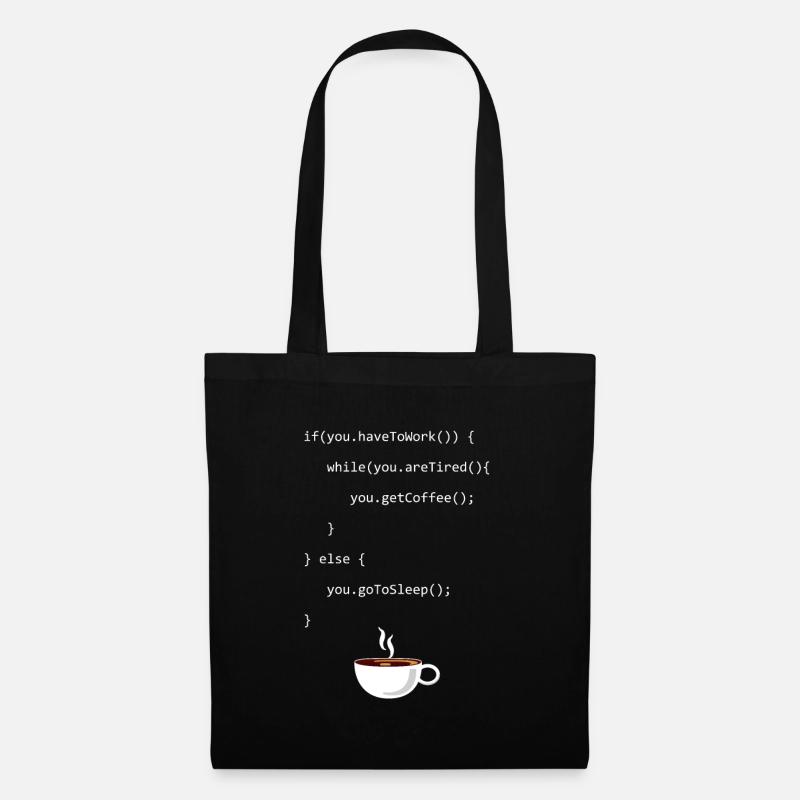 Programming Coffee Softwareingenieur Developer - Stoffbeutel - Schwarz