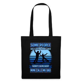 Funny ski skier mountains skiing saying gift - Tote Bag - black - Front