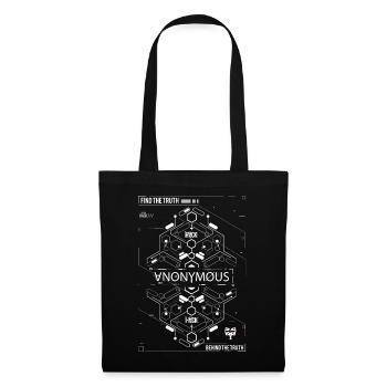 Un pirate informatique anonyme trouve la vérité derrière la vérité - Sac en tissu - noir - Devant