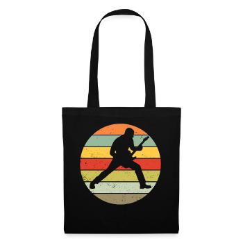 Guitare joueur cadeau rock guitare électrique - Sac en tissu - noir - Devant