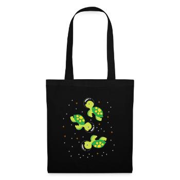 Espace extra-atmosphérique de l'astronaute tortue - Sac en tissu - noir - Devant