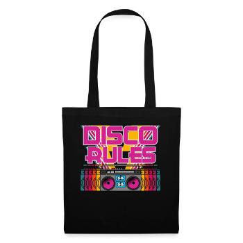 Vintage records disco vinyl disco - Tote Bag - black - Front