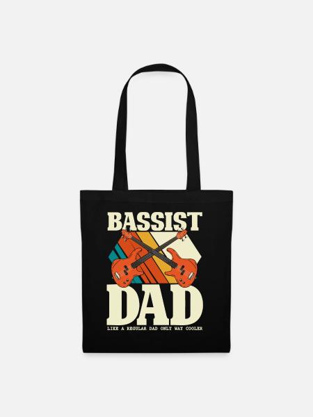 Bassist Dad - Bassgitarre Papa Vatertag - Stoffbeutel - Schwarz