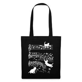 Cats Musician Funny Clef Gift - Tote Bag - black - Front