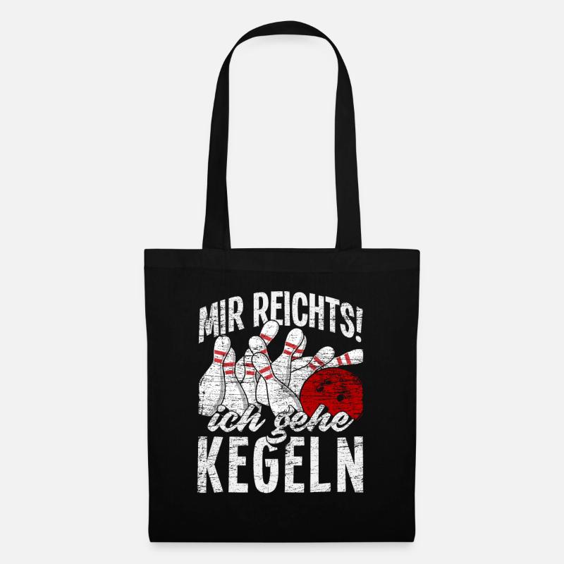 Kegeln - Stoffbeutel - Schwarz