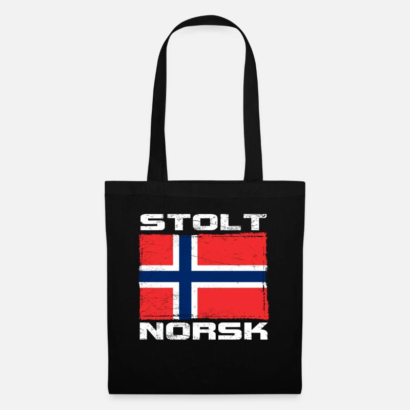 Stolzer Norweger - Norwegisch - Stoffbeutel - Schwarz