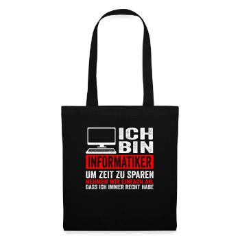 Informatiker IT Experte Informatik Informatik Lust - Stoffbeutel - Schwarz - Vorne